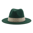 Panama Hat Western Cowboy Hats for Women Solid Big Brim Casual Fedoras Men Women Camel Black White Felted Hat Sombreros Gorras