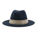 Panama Hat Western Cowboy Hats for Women Solid Big Brim Casual Fedoras Men Women Camel Black White Felted Hat Sombreros Gorras