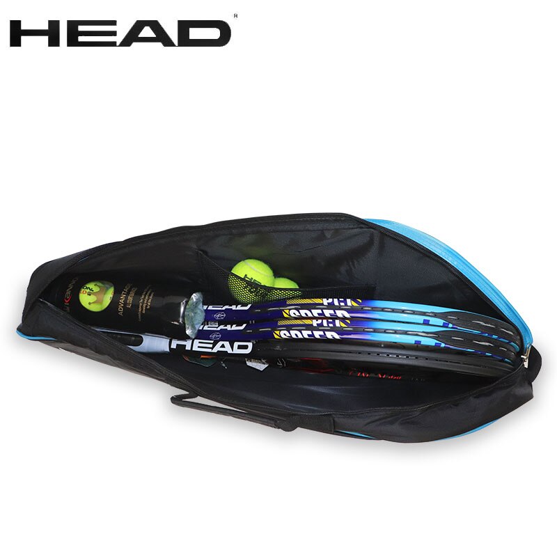 Original HEAD Tennis Racket Bag For 3 Rackets Training Sport Competition Shoulder Hand Bag Squash Badminton Racquet