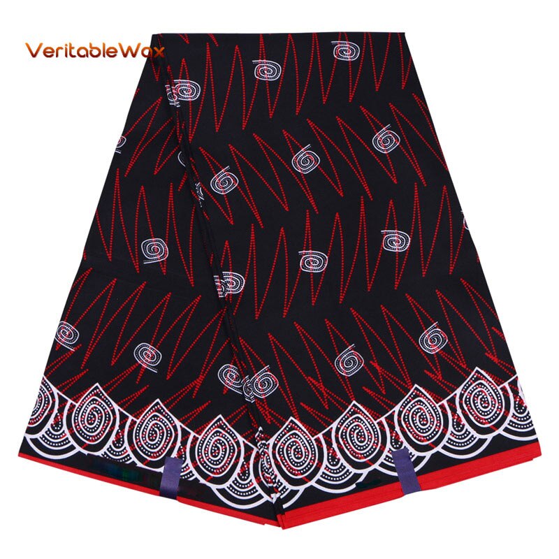 African Wax Polyester Wax Fabric High Quality Ankara Veritablewax African Wax Print Fabric A-6