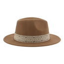 Panama Hat Western Cowboy Hats for Women Solid Big Brim Casual Fedoras Men Women Camel Black White Felted Hat Sombreros Gorras