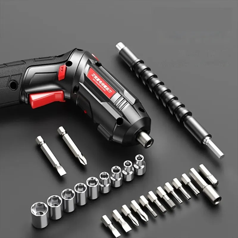 Electric Screwdriver Rechargeable Household Mini Small Electric Drill Driver Multifunction Small Pistol Drill Lithium Tools Set