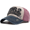 Fashion Vintage Washed Cotton Baseball Cap Digit 1962 Embroidery Snapback Hat Visor Hip Hop Caps