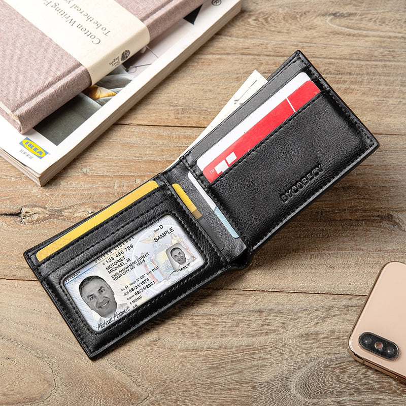 ZOVYVOL Customized Name Carbon Fiber Leather Smart Wallet Cards Holder RFID Money Clips Wallet Men Slim Purse Credit Card Holder