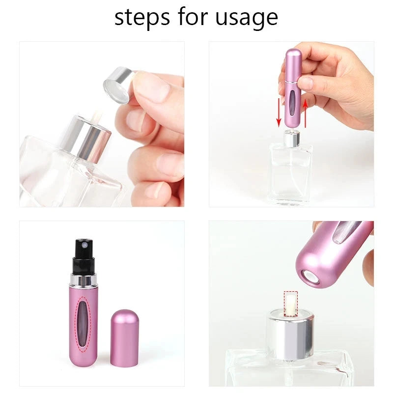 5ml 8ml Bottom Charge Perfume Refillable Bottle Spray Sub-Bottling Dispenser Mini Portable Empty Liquid Container Travel