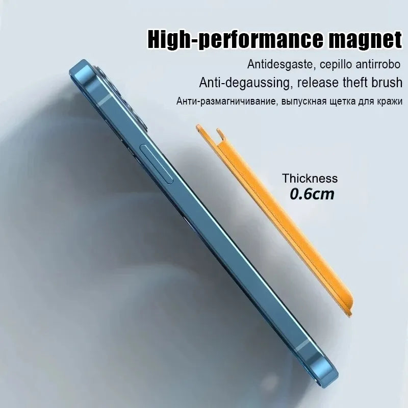 Luxury For Magsafe Magnetic Leather Wallet Case For iPhone 13 12 11 14 Pro Max 15Pro S23 Card Holder Phone Bag Cover Accessories
