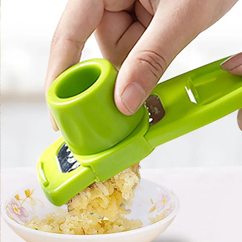 1PCS Garlic Crusher Press Multi-Functional Manual Ginger Garlic Grinding Grater Cutter Garlic Peeler Kitchen Tools