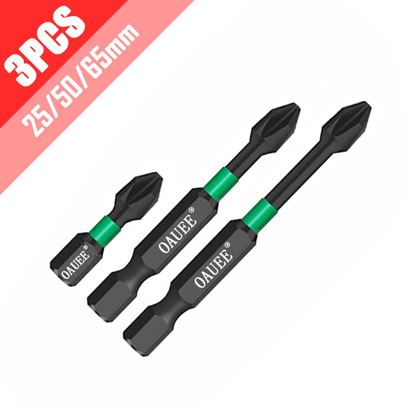 4/5/6pcs Magnetic Batch Head Impact Strong Cross PH2 High Hardness Screwdriver Bits 60/70/90mm Anti Non-slip WaterProof Bits