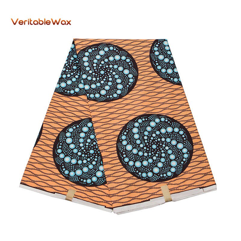 African Wax Polyester Wax Fabric High Quality Ankara Veritablewax African Wax Print Fabric A-6