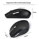 Wireless Mouse Silent Mouse 2.4G Portable Mobile Optical Office Mouse Adjustable DPI Levels for Notebook PC Laptop MacBook