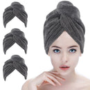 Sinland Ultra Super Absorbent Microfiber Twist Hair Turban Drying Towel Hair Wrap Cap For Bathroom Spa Hot Sale 25cmx65cm 2 PCS