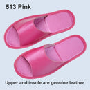 Big sizes Genuine Cow Leather Slippers Homes in indoor slipper open toe sandals men women elderly casual Slides shoes