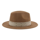 Panama Hat Western Cowboy Hats for Women Solid Big Brim Casual Fedoras Men Women Camel Black White Felted Hat Sombreros Gorras