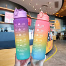 900ml Water Bottle Motivational Sport Water Bottle Leakproof Drinking Bottles Outdoor Sports Travel Kettle Drinking Water Bottle