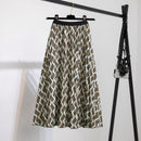 Pleated Skirt Women New  Print Cartoon Pattern  Elastic Women Skirts Big Swing Party Holiday High Waist Skirts