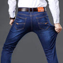 Fashion Brand Clothing Slim Men Business Casual Jeans Man Oversize Denim Pants Trousers Baggy Stretch Jeans Autumn