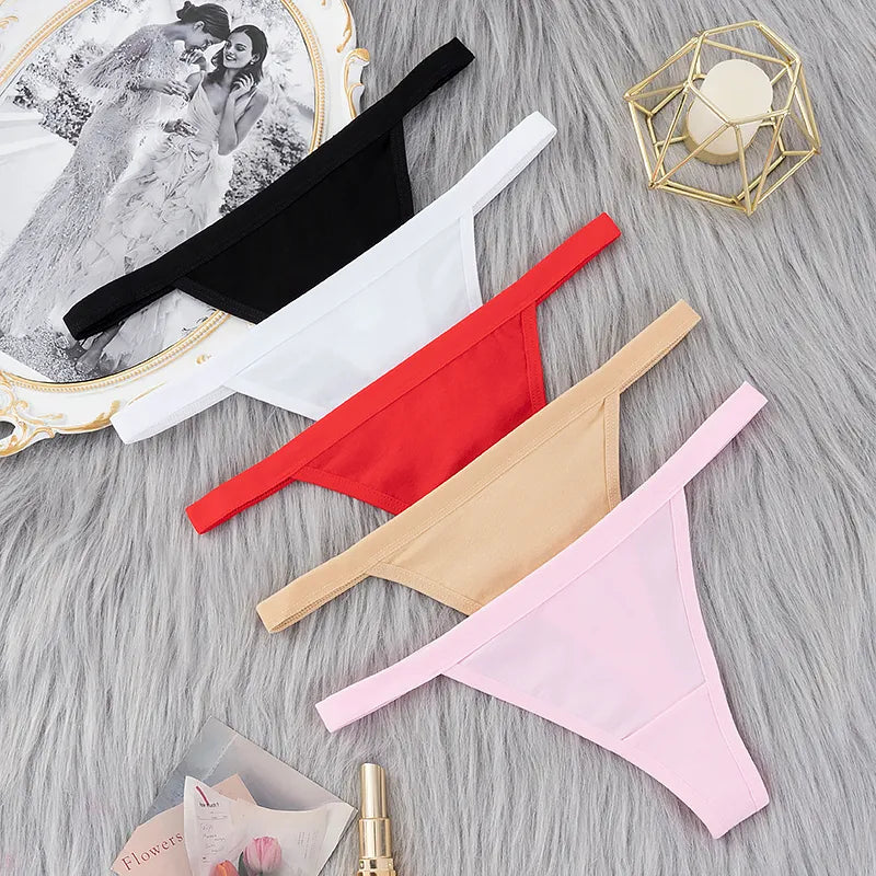 Ladies Sexy G-Strings Panty Cotton Spandex Women T-Back Underwear - China  Underwear and Lingerie price