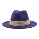 Panama Hat Western Cowboy Hats for Women Solid Big Brim Casual Fedoras Men Women Camel Black White Felted Hat Sombreros Gorras