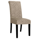Velvet Elastic Chair Covers Removable Anti-dirty Seat Jacquard  Stretch Chair Covers For Dining Room Kitchen Hotel 1/2/4/6 Pcs