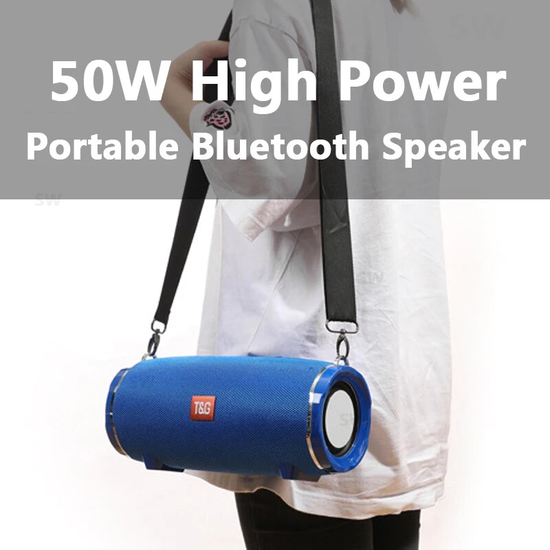 TG187 50W High Power caixa de som Bluetooth Speaker Waterproof Portable Column For PC Computer Speakers Subwoofer Music Center