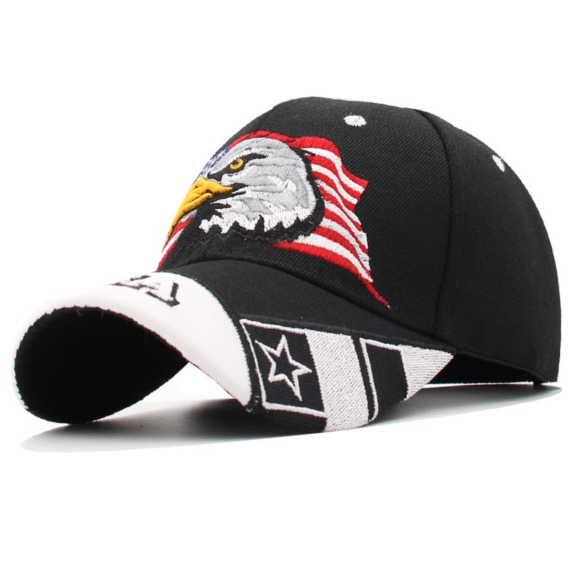 New Men's Animal Baseball Cap Patriotic Bald Eagle and American Flag Snapback Caps For Women USA 3D Embroidery Farm Trucker Hats