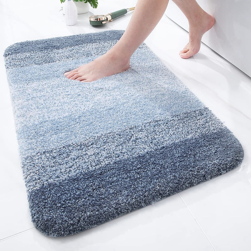 Olanly Soft Bathroom Plush Rug Absorbent Quick Dry Bath Mat Shower Pad Floor Protector Decor Non-Slip Living Room Bedroom Carpet