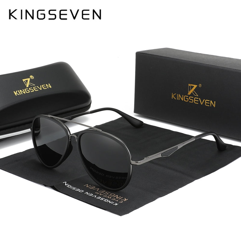 KINGSEVEN Brand Classic Pilot Polarized Sunglasses Men's Driving Male Sun Glasses Eyewear UV Blocking Oculos N7936