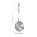 1pc 304 Stainless Steel Large Colander, Kitchen Cooking Skimmer Ladle, Pasta Food Strainer Spoon, Kitchen Tools