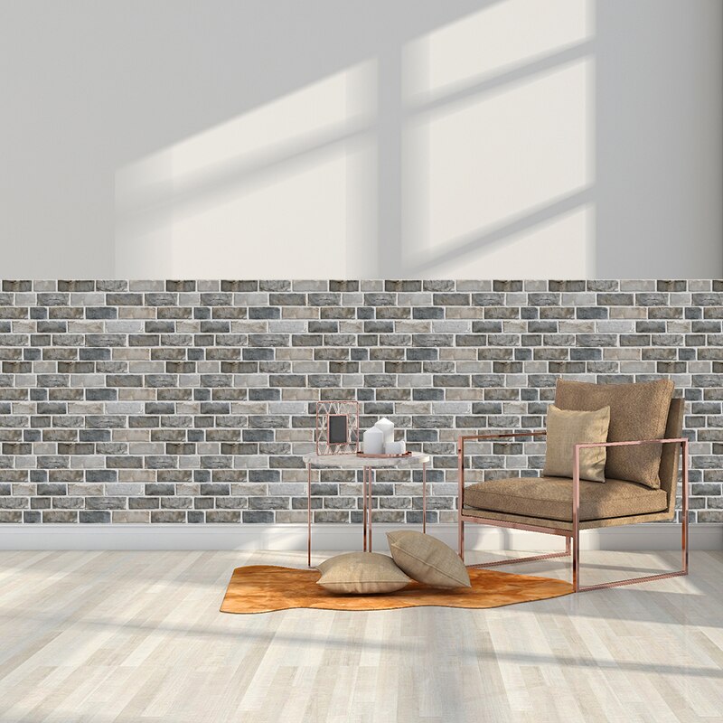 Retro 3D  self-adhesive wall stickers industrial style cultural brick wallpaper living room background wall shop renovation