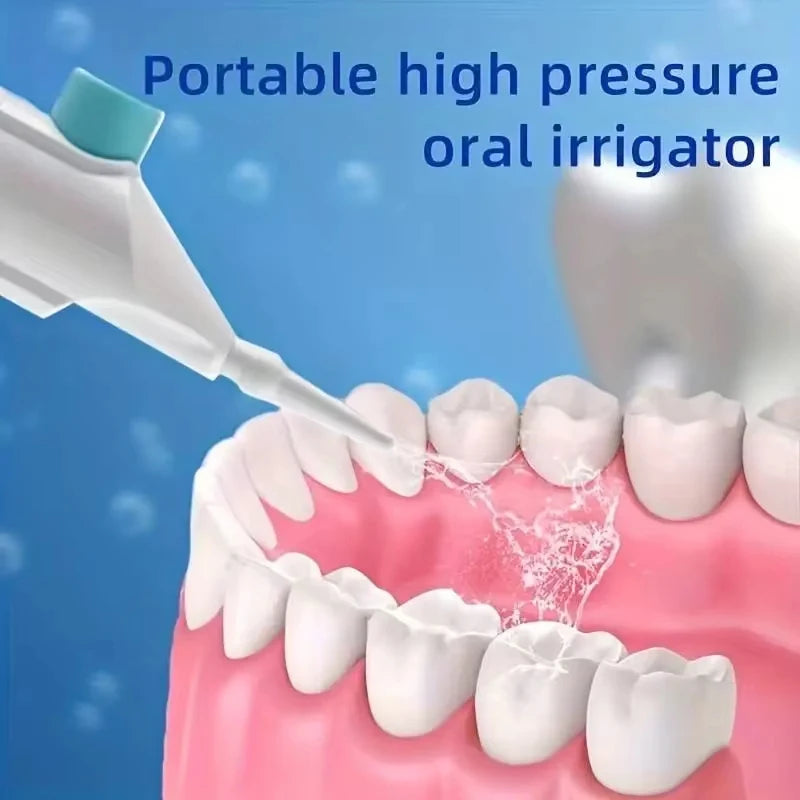 High Pressure Oral Irrigator Portable Teeth Clean Water Dental Floss Manual High Pressure Water Toothpick