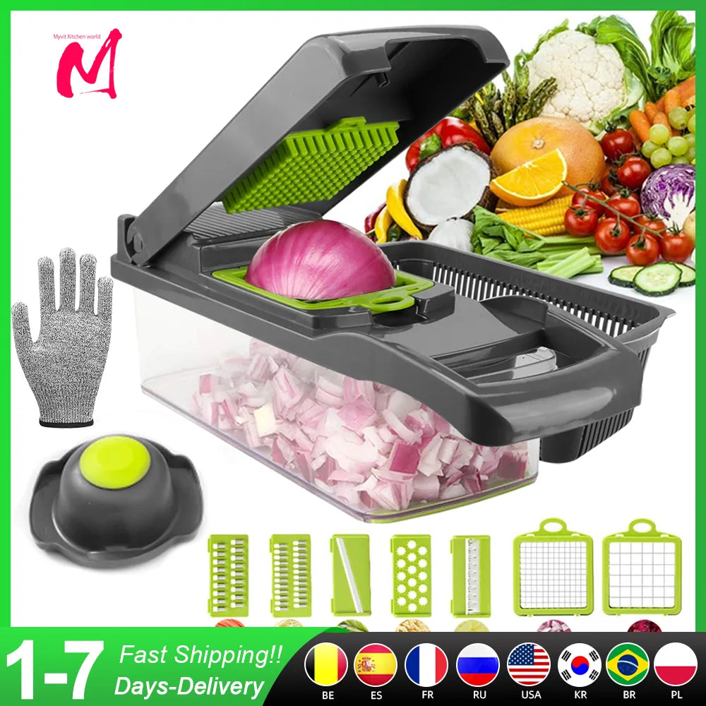 Buy Wholesale China Multifunctional Vegetable Cutter Potato Slicer Carrot  Grater Kitchen Accessories Gadgets & Vegetable Cutter at USD 4.616