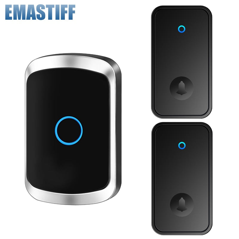 Wireless Doorbell No Battery required Waterproof Self-Powered 433mhz Door bell Sets Home Outdoor Kinetic Ring Chime Doorbell