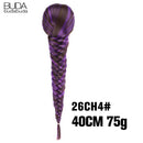 Synthetic Ponytail Hair Extensions Fishtail Fishbone Drawstring Ponytail 20Inch Wrap Around Ponytail For White Women False Braid