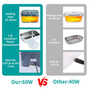 1.8L Electric Lunch Box 60W Food Heated 12V-24V 2-In-1 Portable Food Warmer Heater for Car/Truck/Home Self Heating Box