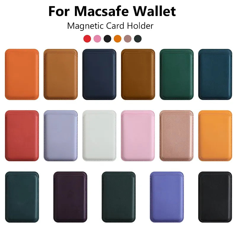 Luxury For Magsafe Magnetic Leather Wallet Case For iPhone 13 12 11 14 Pro Max 15Pro S23 Card Holder Phone Bag Cover Accessories