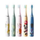 Children's Electric Toothbrush Colorful Cartoon With Replacement Heads Ultrasonic Rechargeable Soft Hair Cleaning Brush for Kids