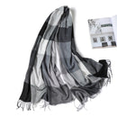 Scarf Plaid Long Shawl Fashion Headband Wraps Women Scarves Bandana Hijab Tassels Female Foulard Cotton Feeling Stoles