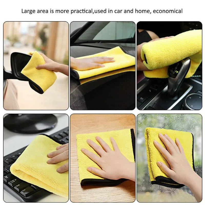 10/1Pcs Microfiber Cleaning Towel Car Cleaning Cloths Professional Detailing Car Drying Microfiber Towel Wash Towels Accessories