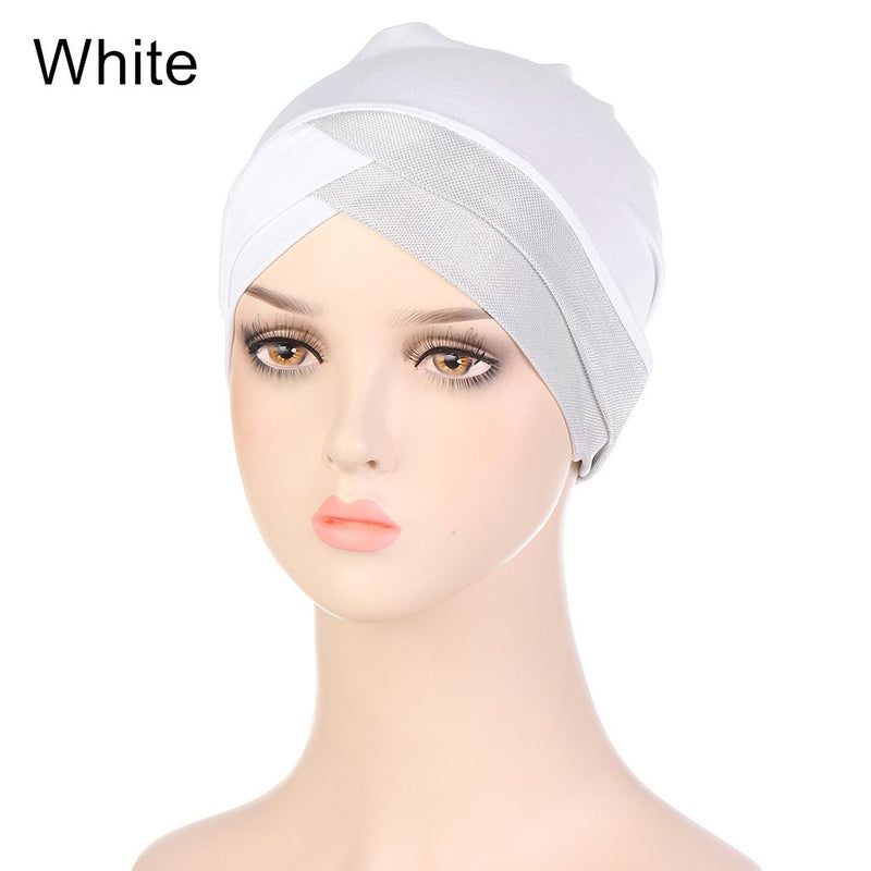 Women Shine Silver Gold Knot Twist Turban Headbands Cap Autumn Winter Warm Headwear Casual Streetwear Female Muslim Indian Hats