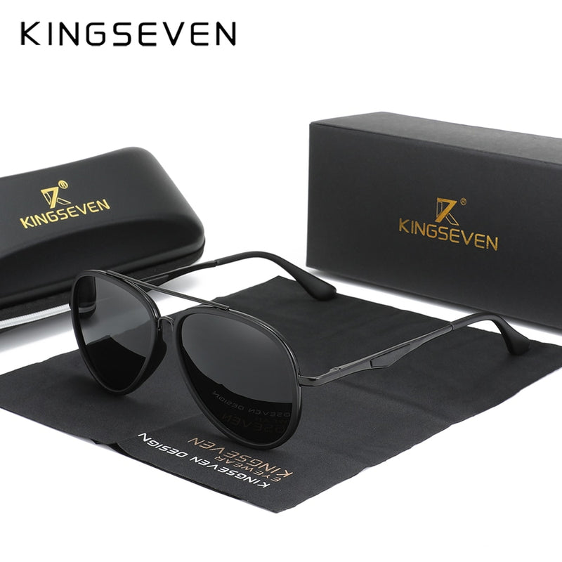 KINGSEVEN Brand Classic Pilot Polarized Sunglasses Men's Driving Male Sun Glasses Eyewear UV Blocking Oculos N7936