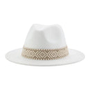 Panama Hat Western Cowboy Hats for Women Solid Big Brim Casual Fedoras Men Women Camel Black White Felted Hat Sombreros Gorras