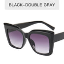 HKNA Cat Eye Sunglasses Women Luxury Square Oversized Glasses Big Frame Gradient Shades for Women Wholesale Gafas De Sol