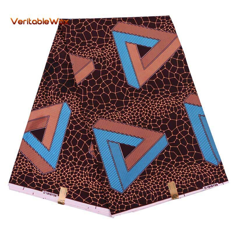 African Wax Polyester Wax Fabric High Quality Ankara Veritablewax African Wax Print Fabric A-6