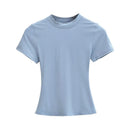 New High Quality Casual T shirt Sexy Slim Short Sleeves Fashion Trend Solid Women Clothing y2k Tops