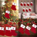 Christmas Socks Knitting Snowflake Letter Stocking Christmas Decoration For Home 2023 Xmas Tree Ornament Gift Navidad Natal 2024