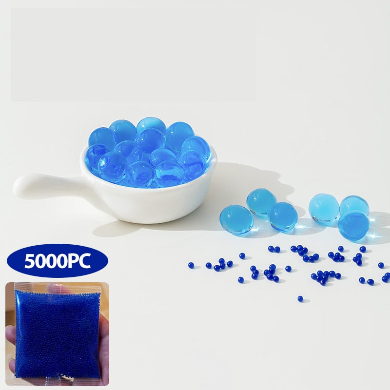 5000pcs Home Decor Water Beads Colorful Pearl Gel Ball Polymer Hydrogel Potted Crystal Mud Soil Grow Magic Jelly Wedding