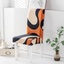 Square lattice printed stretch chair cover for dining room office banquet chair protector elastic material armchair cover