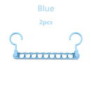 1/2pcs Magic Multi-port Support hangers for Clothes Drying Rack Multifunction Plastic Clothes rack drying hanger Storage Hangers