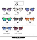 Vintage Round Rivet Brand Designer Sunglasses Women Eyewear Gradient Female Retro Sun Glasses Elegant Classic Oculos De Sol