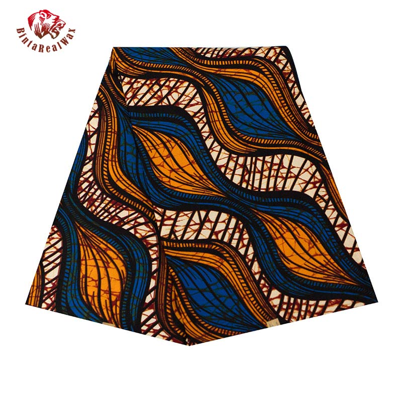 BintaRealWax African Wax Prints Fabric Polyester Ankara Bazin High Quality 6 Yards 3 Yards African Fabric for Party Dress FP6079